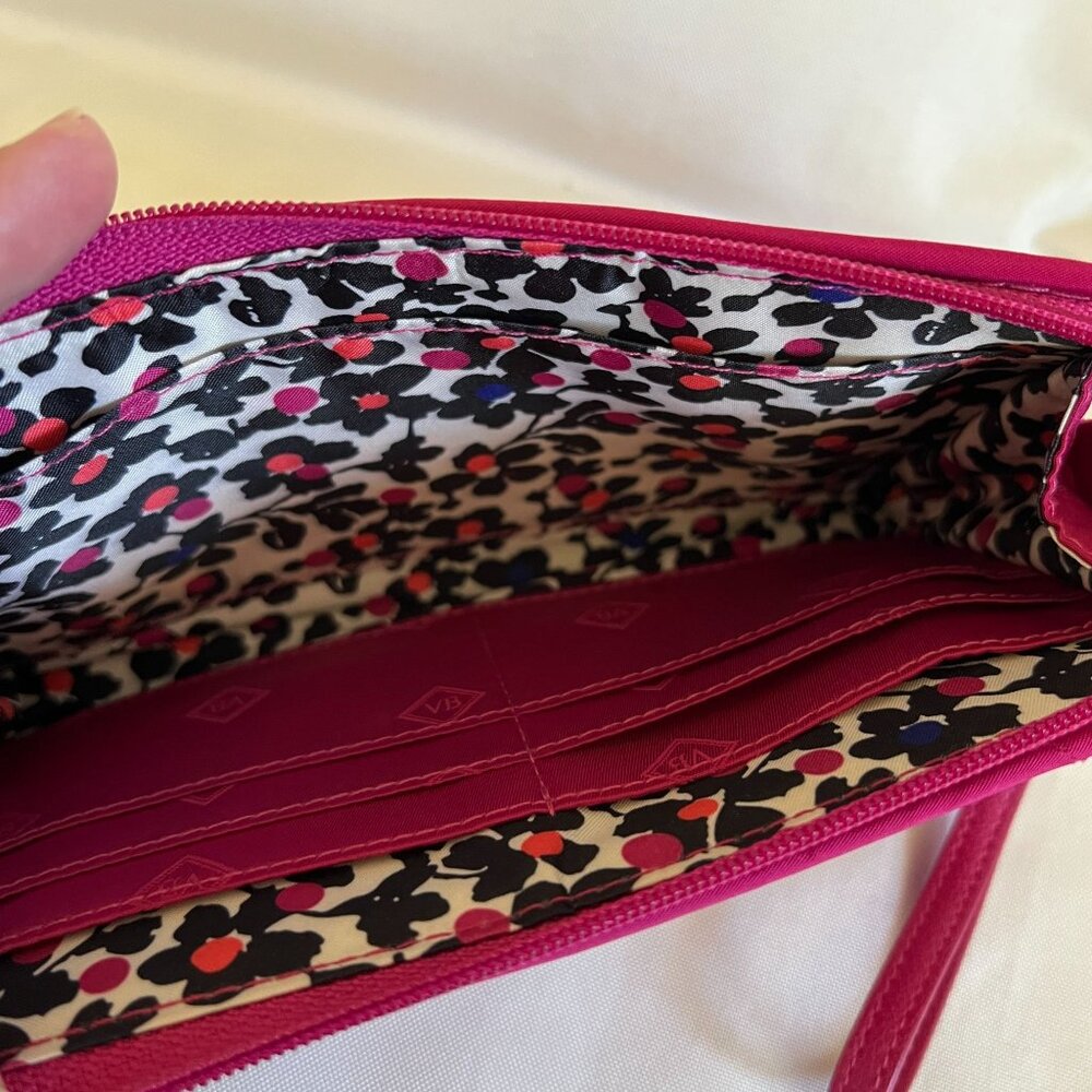 Vera Bradley Quilted Pink Wristlet & Floral Cosmetic Bag Duo - Picture 2 of 3